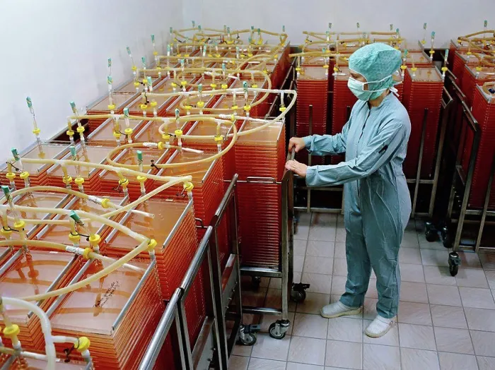 Framed Print : The production of genetically engineered incubators for growing cell cultures in a factory Framed Print : The production of genetically engineered incubators for growing cell cultures in a factory
