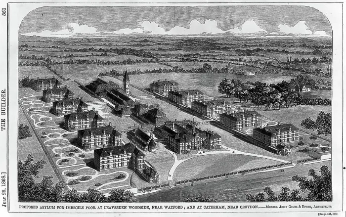 Framed Print : Proposed asylum for imbecile poor at Caterham, Surrey Framed Print : Proposed asylum for imbecile poor at Caterham, Surrey