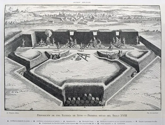 Framed Print : Provision of a battery to besiege (first half of the 18th c) Framed Print : Provision of a battery to besiege (first half of the 18th c)