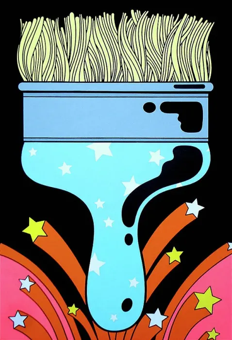 Framed Print : Psychedelic paintbrush Framed Print : Psychedelic paintbrush