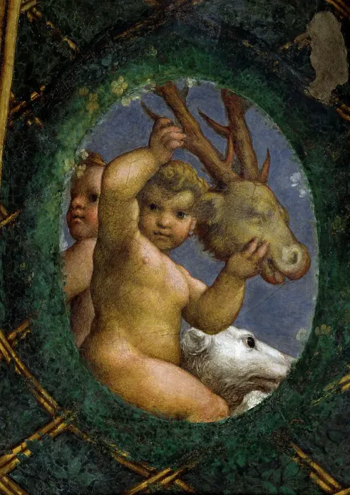 Framed Print : Putti Correggio (1489 94-1534 Italian). Pinacoteca Sabauda, Torino, Italy