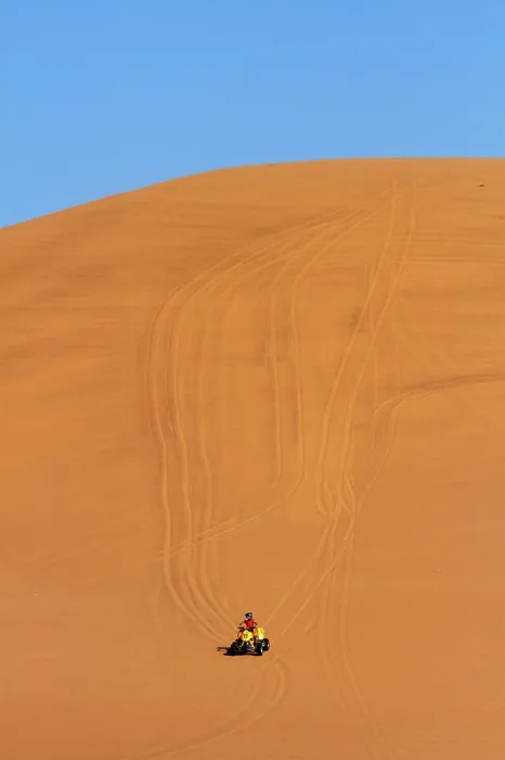 Framed Print : Quad bike on sand dunes between Swakopmund and Walvis Bay, Namibia, Africa Framed Print : Quad bike on sand dunes between Swakopmund and Walvis Bay, Namibia, Africa