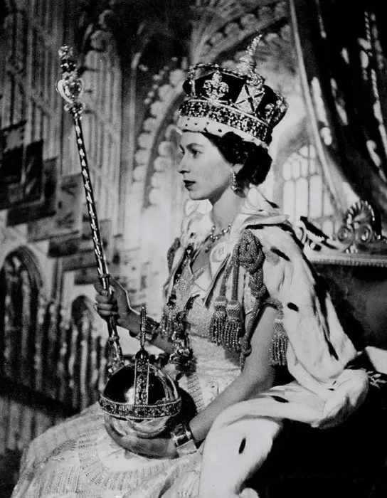 Framed Print : The Queen At Her Coronation New Picture -- London just released is this Cecil Beaton picture of Queen Elizabeth II Framed Print : The Queen At Her Coronation New Picture -- London just released is this Cecil Beaton picture of Queen Elizabeth II