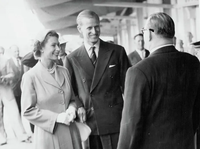 Framed Print : Queen Elizabeth & Duke of Edinburgh - Together - 1954. April 05, 1954