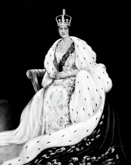Framed Print : Queen Elizabeth (later the Queen Mother) at the coronation of King George VI in 1937 Framed Print : Queen Elizabeth (later the Queen Mother) at the coronation of King George VI in 1937