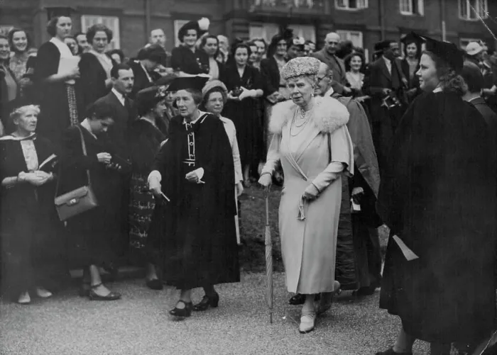 Framed Print : Queen Mary At Bedford College -- Her Majesty Queen Mary is guided by Miss G Framed Print : Queen Mary At Bedford College -- Her Majesty Queen Mary is guided by Miss G