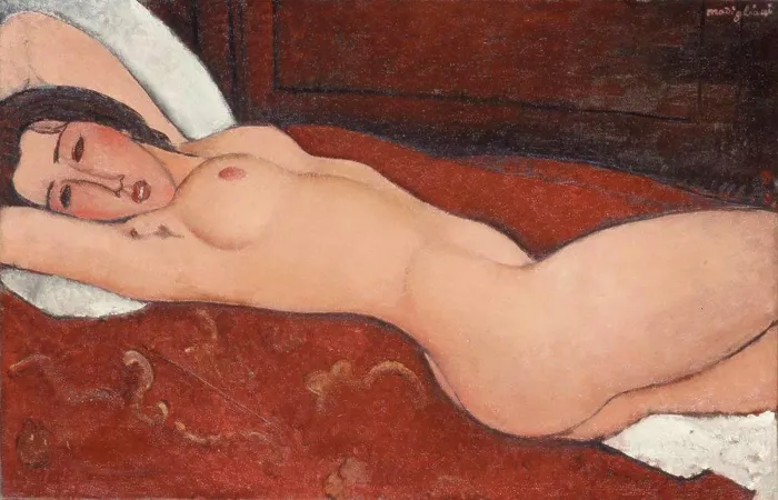Framed Print : RECLINING NUDE, by Amedeo Modigliani Framed Print : RECLINING NUDE, by Amedeo Modigliani