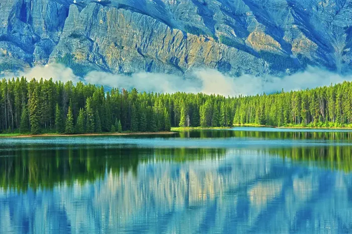 Framed Print : Reflection of Mt. Rundle in Two Jack Lake Banff National Park Alberta Canada Framed Print : Reflection of Mt. Rundle in Two Jack Lake Banff National Park Alberta Canada