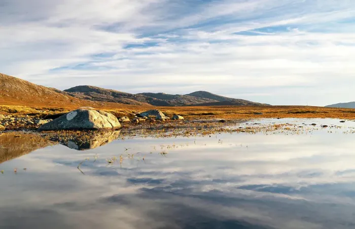 Framed Print : Reflections, Isle of Lewis, Outer Hebrides, Scotland, United Kingdom, Europe Copyright: NadiaxIsakova 1352-171