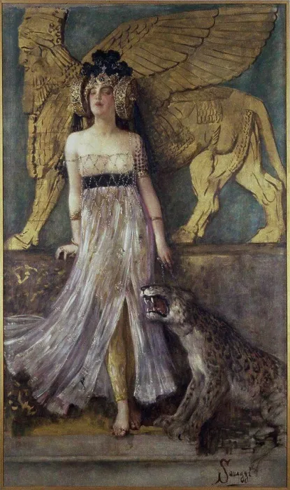 Framed Print : Regina Semiramide, Saccaggi, Cesare (1868-1934) Framed Print : Regina Semiramide, Saccaggi, Cesare (1868-1934)