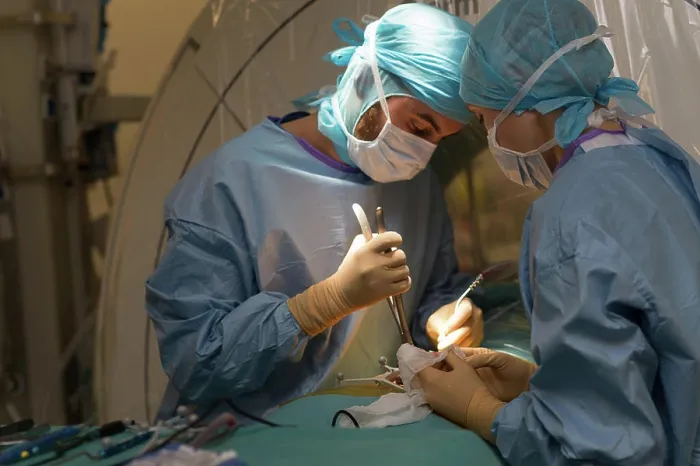 Framed Print : Reportage in the orthopedic surgery operating theatre in Pasteur 2 Hospital