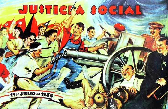 Framed Print : Republican propaganda poster from the outbreak of the Spanish Civil War in July 1936 Framed Print : Republican propaganda poster from the outbreak of the Spanish Civil War in July 1936
