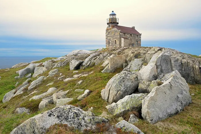 Framed Print : Restored granite lighthouse on the Atlantic Ocean Rose Blanche Newfoundland & Labrador Canada Framed Print : Restored granite lighthouse on the Atlantic Ocean Rose Blanche Newfoundland & Labrador Canada