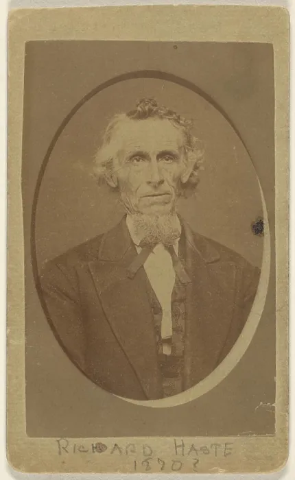 Framed Print : Richard Haste 1870; T. Rich (American, active Waupaca, Wisconsin 1860s - 1870s); about 1870; Albumen silver print