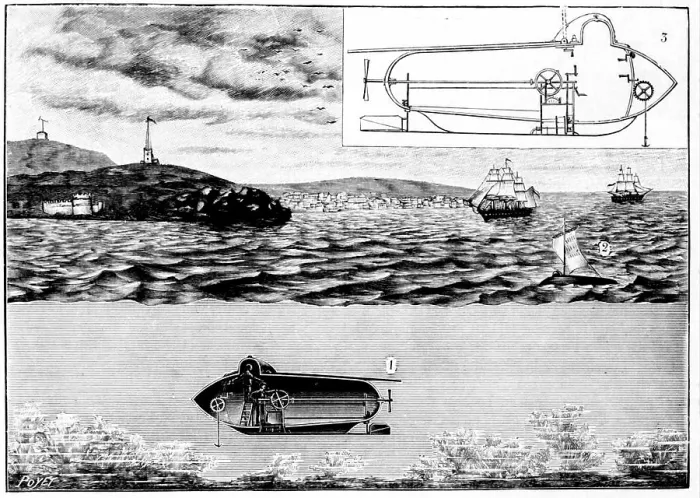 Framed Print : Robert Fulton, American inventor and engineer (1765-1815): His submarine Nautilus Framed Print : Robert Fulton, American inventor and engineer (1765-1815): His submarine Nautilus