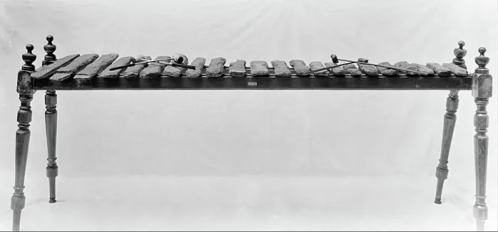 Framed Print : Rock Harmonicon ca. 1880 William Till This rock harmonicon or stone xylophone was made by the Till family