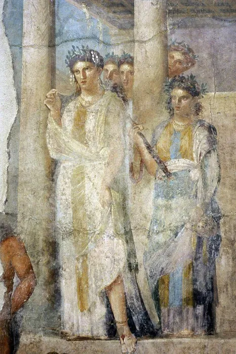 Framed Print : Roman fresco depicting Iphigenia in Tauris Framed Print : Roman fresco depicting Iphigenia in Tauris