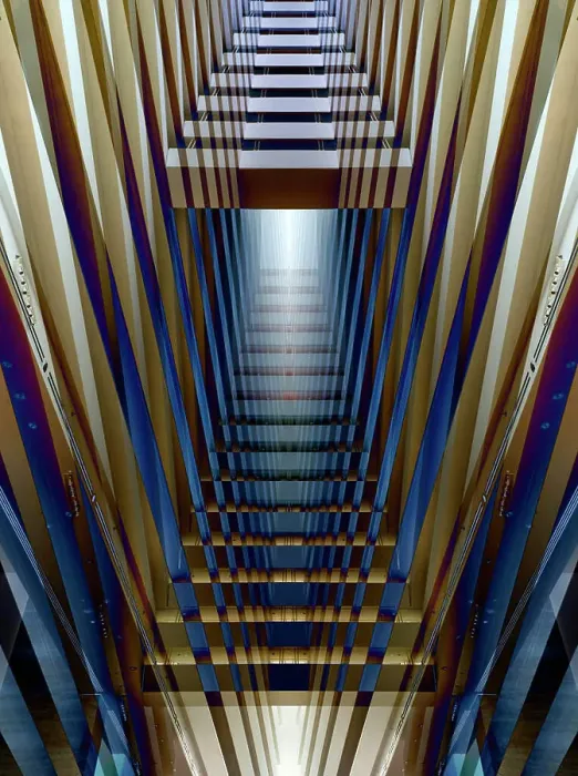 Framed Print : Rooftop perspectives in Singapore, abstract visualization Framed Print : Rooftop perspectives in Singapore, abstract visualization
