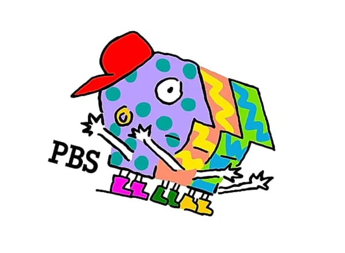 Framed Print : Rotated to right, PBS Kids Logo 1993, Historic Logo from 1993 Framed Print : Rotated to right, PBS Kids Logo 1993, Historic Logo from 1993