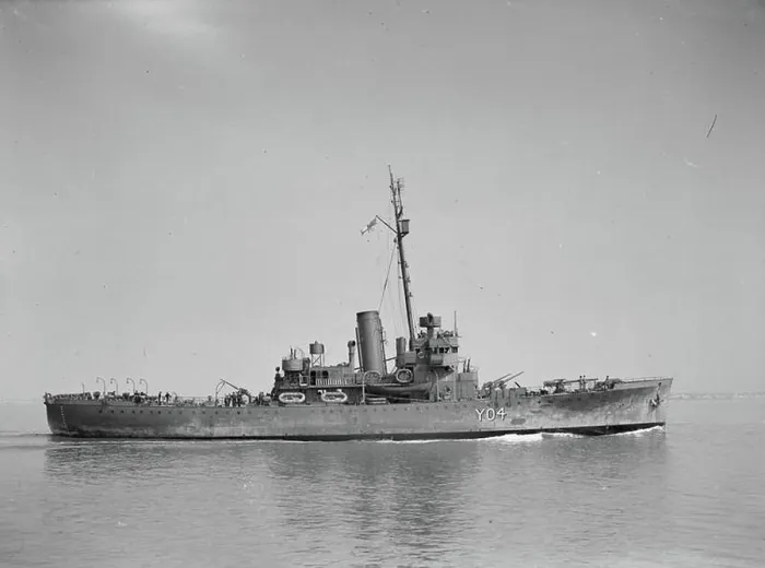 Framed Print : The Royal Navy during the Second World War HMS WALNEY, formerly USS SEBAGO, after refit. Underway in coastal waters Framed Print : The Royal Navy during the Second World War HMS WALNEY, formerly USS SEBAGO, after refit. Underway in coastal waters