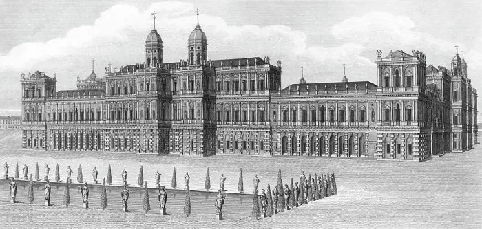 Framed Print : The Royal Palace of Whitehall, designed by Inigo Jones. Date: seventeenth century Framed Print : The Royal Palace of Whitehall, designed by Inigo Jones. Date: seventeenth century