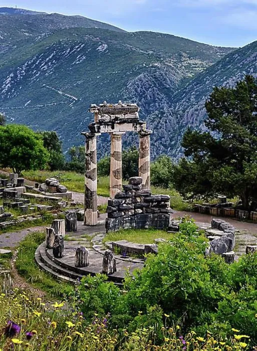 Framed Print : Ruins of Tholos of ancient Greek goddess Athena Pronaia in Delphi Framed Print : Ruins of Tholos of ancient Greek goddess Athena Pronaia in Delphi