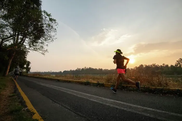 Framed Print : Running in Cuemanco, Mexico City, Mexico