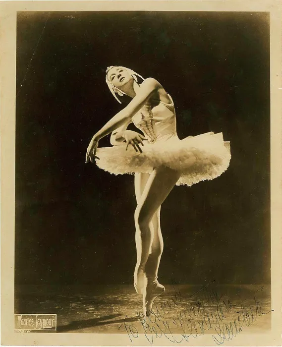 Framed Print : Russian ballerina Alexandra Danilova in ballet 'Swan Lake', Anonymous