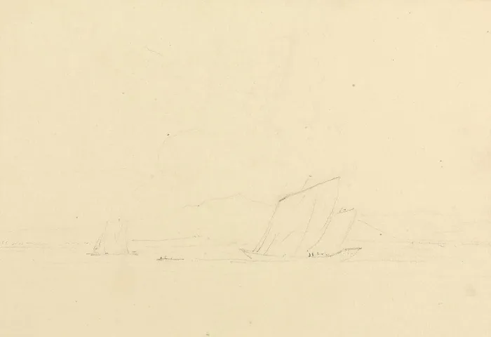 Framed Print : Sailboats, Thomas Daniell, 1749-1840