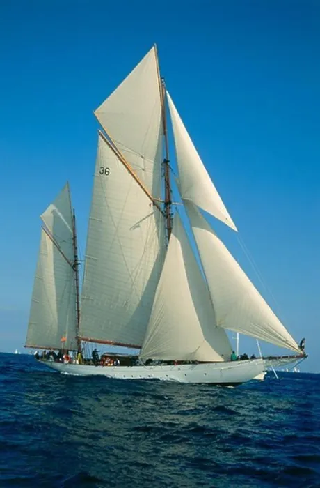 Framed Print : A sailing boat near St. Tropez, French Riviera, Provence, France, Europa