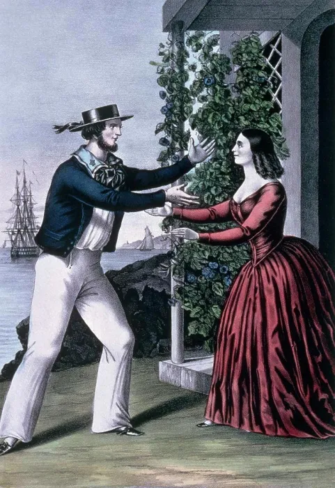Framed Print : The Sailor's Return, Currier and Ives, color lithograph, (1847), (1857-1907), Washington, D.C. Library of Congress