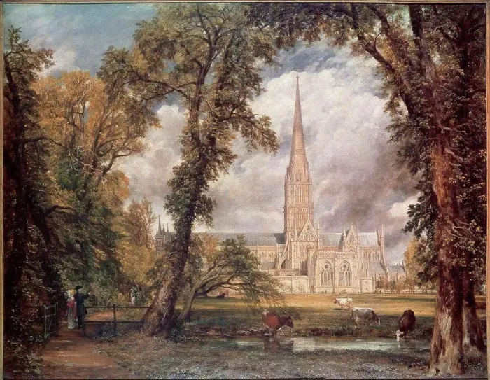Framed Print : Salisbury Cathedral 1826 John Constable (1776-1837 British) Oil on canvas Frick Collection, New York City