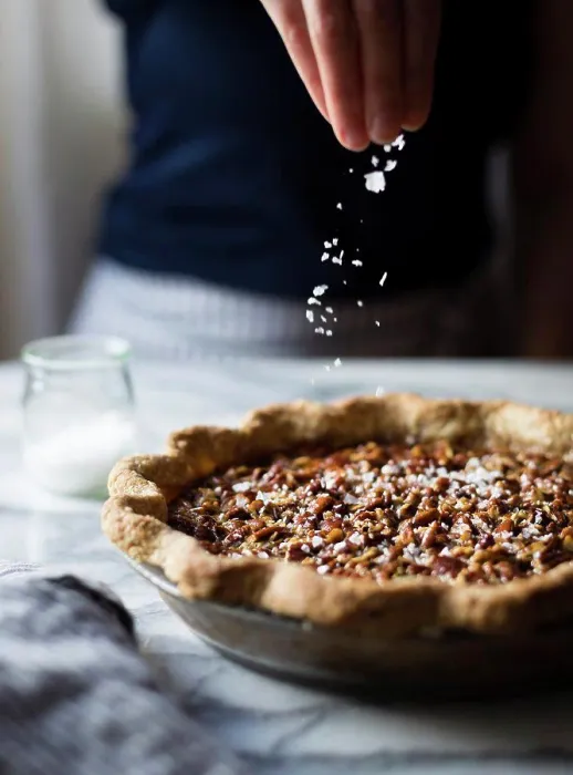 Framed Print : Salty bourbon pecan pie (gluten-free, with sorghum flour and sorghum syrup) Framed Print : Salty bourbon pecan pie (gluten-free, with sorghum flour and sorghum syrup)
