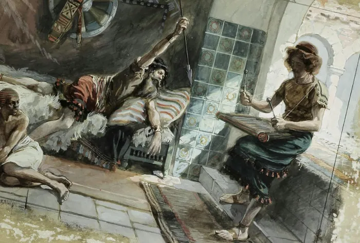 Framed Print : Saul Endeavors to Pierce David James Tissot (1836-1902 French) Jewish Museum, New York, USA Framed Print : Saul Endeavors to Pierce David James Tissot (1836-1902 French) Jewish Museum, New York, USA