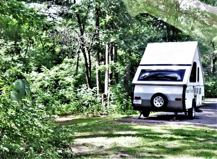 Framed Print : A scene at Pine View Campground is shown July 28 Framed Print : A scene at Pine View Campground is shown July 28