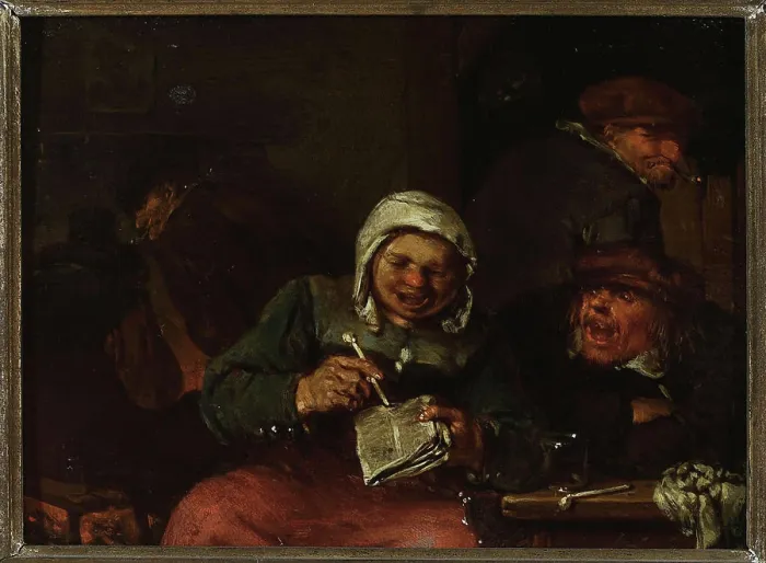 Framed Print : Scene in a tavern. Heemskerck, Egbert van I (1634 / 1635-1704), painter Framed Print : Scene in a tavern. Heemskerck, Egbert van I (1634 / 1635-1704), painter