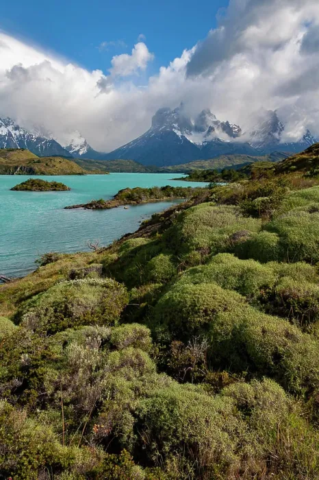 Framed Print : Scenic view in Torres Del Paine National Park in Patagonia, southern Chile, South America