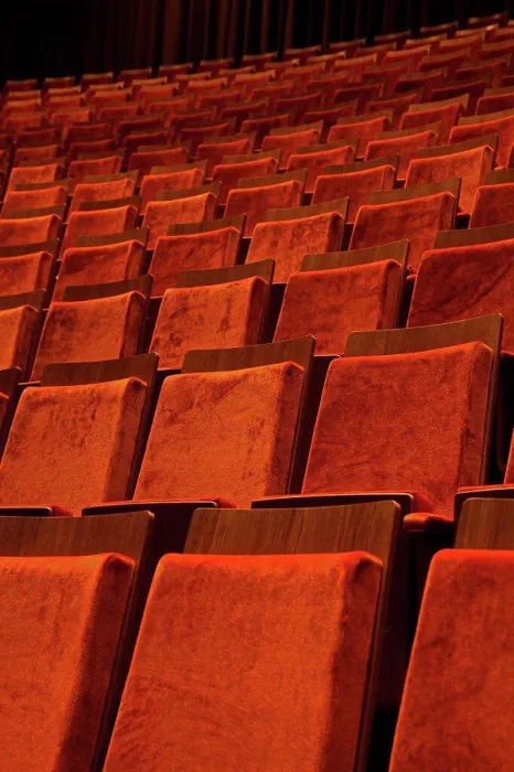 Framed Print : Detail of seats in a theater Framed Print : Detail of seats in a theater