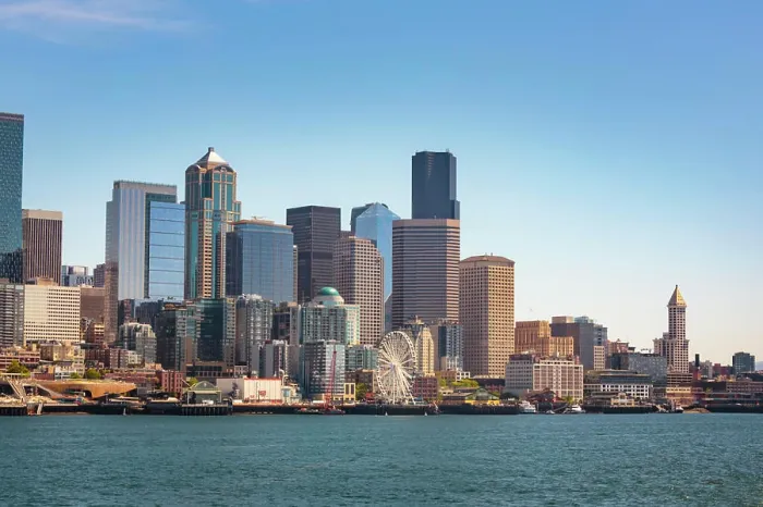 Framed Print : Seattle waterfront, Washington State, USA Framed Print : Seattle waterfront, Washington State, USA