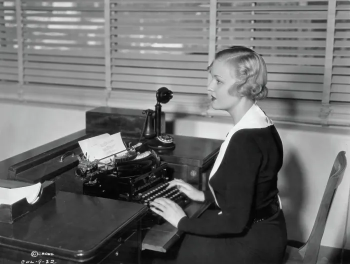 Framed Print : Secretary working in office