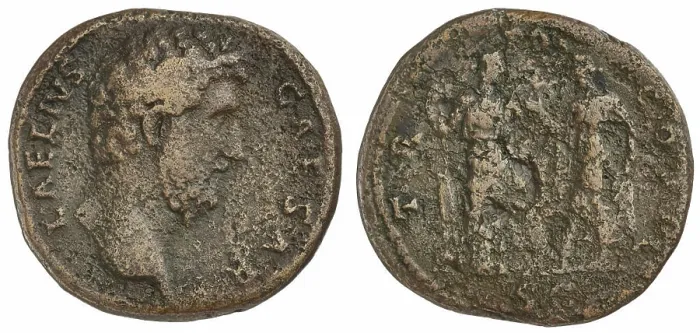 Framed Print : ﻿sestertius. Eliusz (następca Hadriana ; 137), heir to the throne