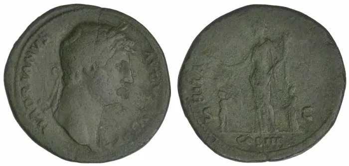 Framed Print : sestertius. Hadrian (Roman emperor; 117-138), emperor Framed Print : sestertius. Hadrian (Roman emperor; 117-138), emperor