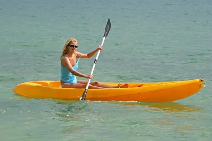 Framed Print : sexy woman have fun with sea kayak Framed Print : sexy woman have fun with sea kayak