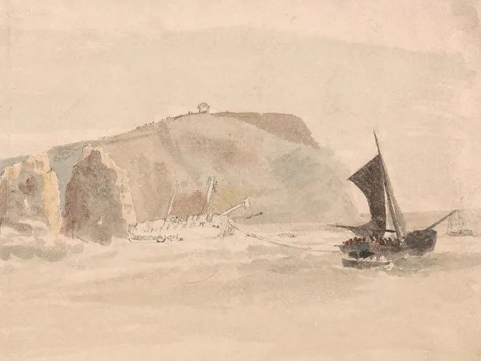 Framed Print : Shipwreck off the Needles, Isle of Wight