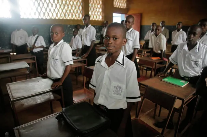 Framed Print : Sierra Leonean students in a classroom Framed Print : Sierra Leonean students in a classroom