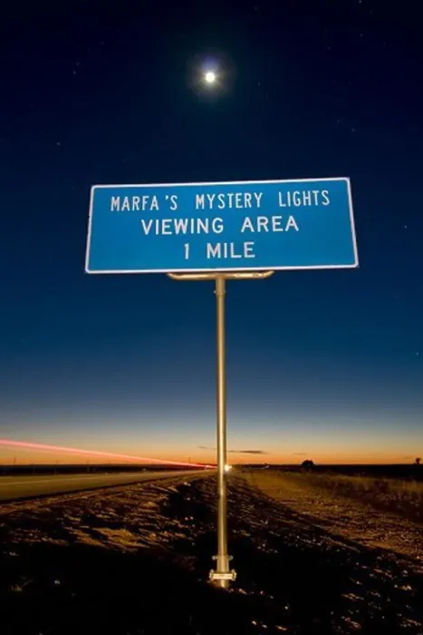 Framed Print : Sign for Marfa Mystery Lights