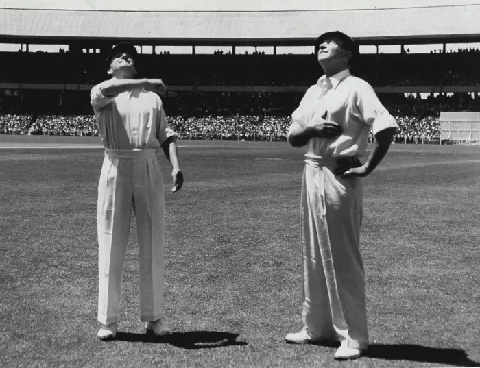 Framed Print : Sir Don Bradman - Test Cricketer - General Scenes. January 07, 1947
