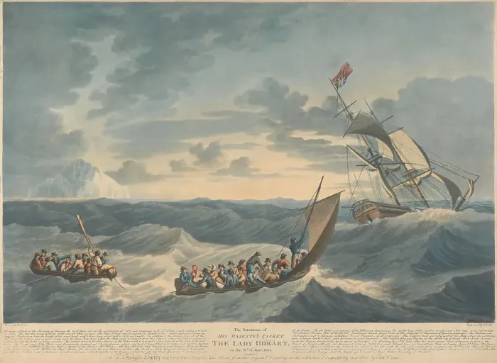 Framed Print : Situation Majesty's Packet Lady Hobart 28 June 1803 Framed Print : Situation Majesty's Packet Lady Hobart 28 June 1803