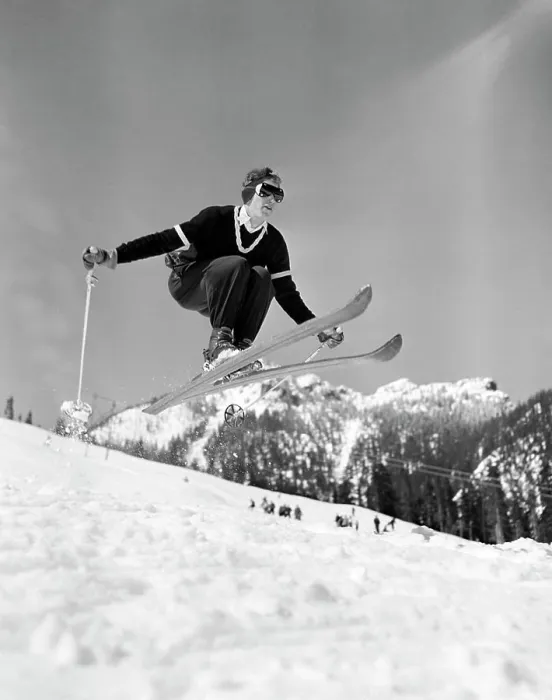 Framed Print : Skier jumping over slope Framed Print : Skier jumping over slope