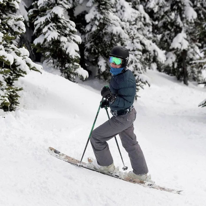 Framed Print : a skier on a snowy mountain trail, whistler british columbia canada Framed Print : a skier on a snowy mountain trail, whistler british columbia canada